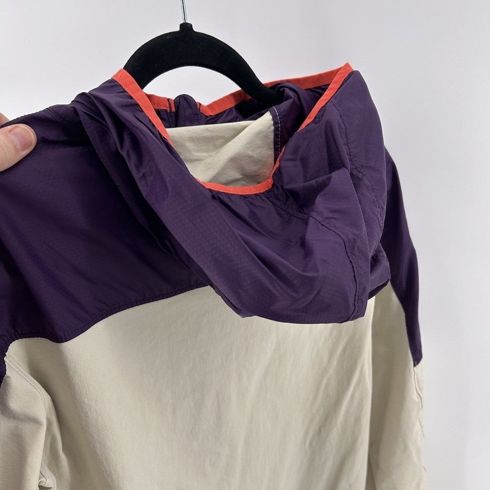 Windbreaker Jacket Full Zip Hooded Purple‎ Gorpcore Nylon Outdoor Wear Hike - Picture 8 of 15